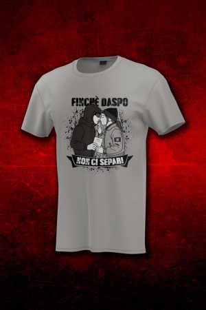 T-shirt "Finchè Daspo non ci separi" Light Grey